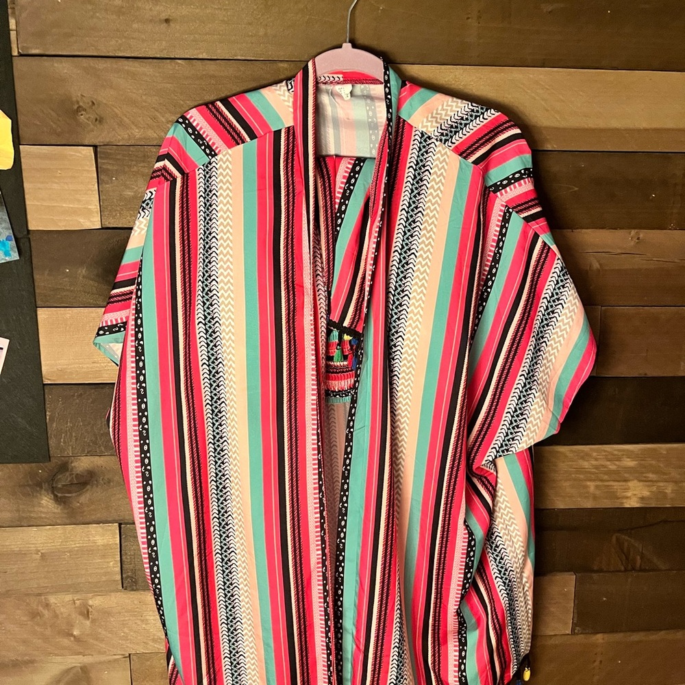 Colorful Striped Kimono
